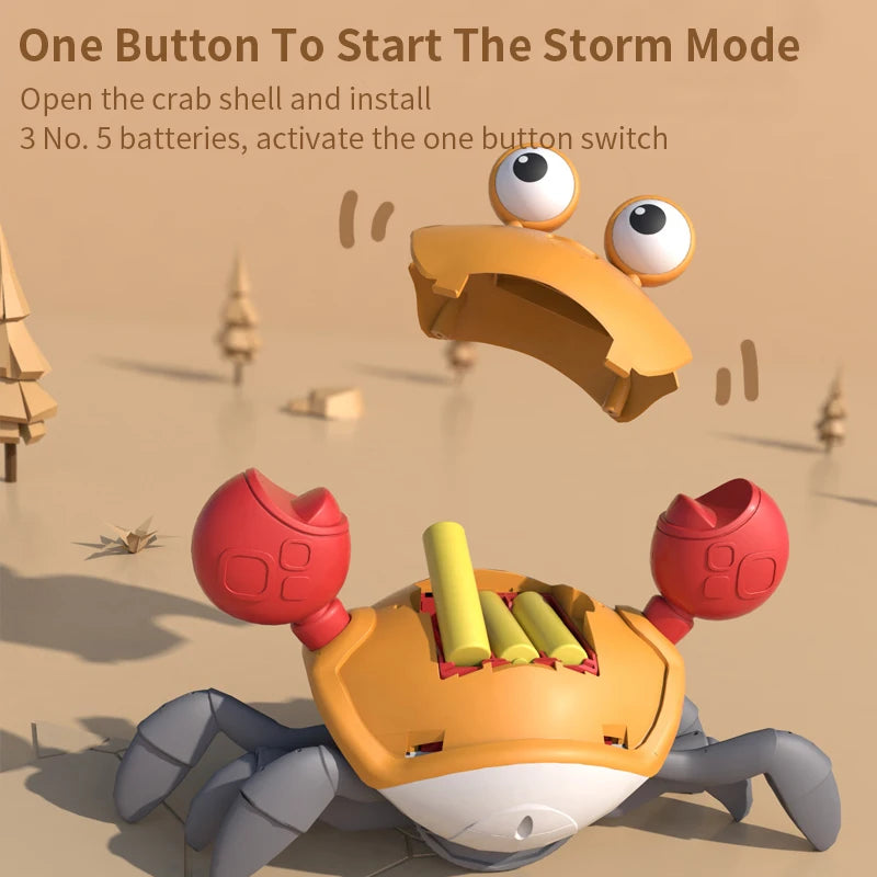 Auto-Sensing Obstacle-Crawling Crab Toy